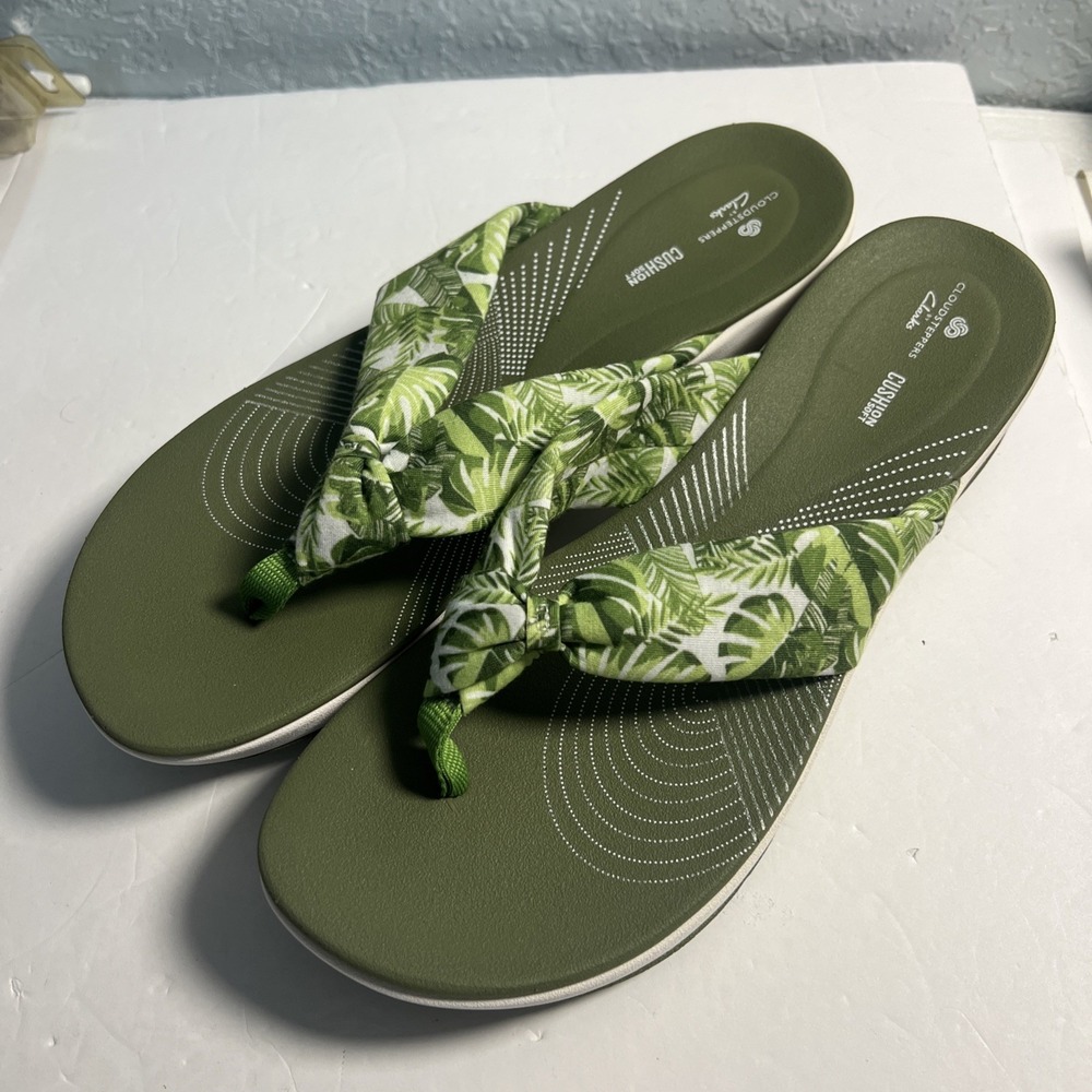Clarks Cloud Steppers Ladies Toe Post Tropical Sandals "Arla Glison" Size 11-New - Picture 1 of 7